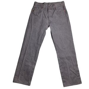 Levi's 501 Original Silver Gray Button-Fly Jeans SZ 30x29